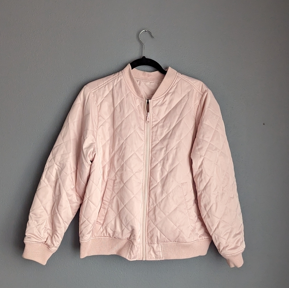 Marks and Spencer women's bomber jacket. Light pink jacket. Bomber jacket. SZ 12